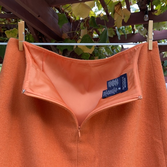 🎃 VINTAGE; Jones New York Wool w/Fringe Pumpkin-Colored Skirt Misses Sz. M/10!! - Picture 5 of 10